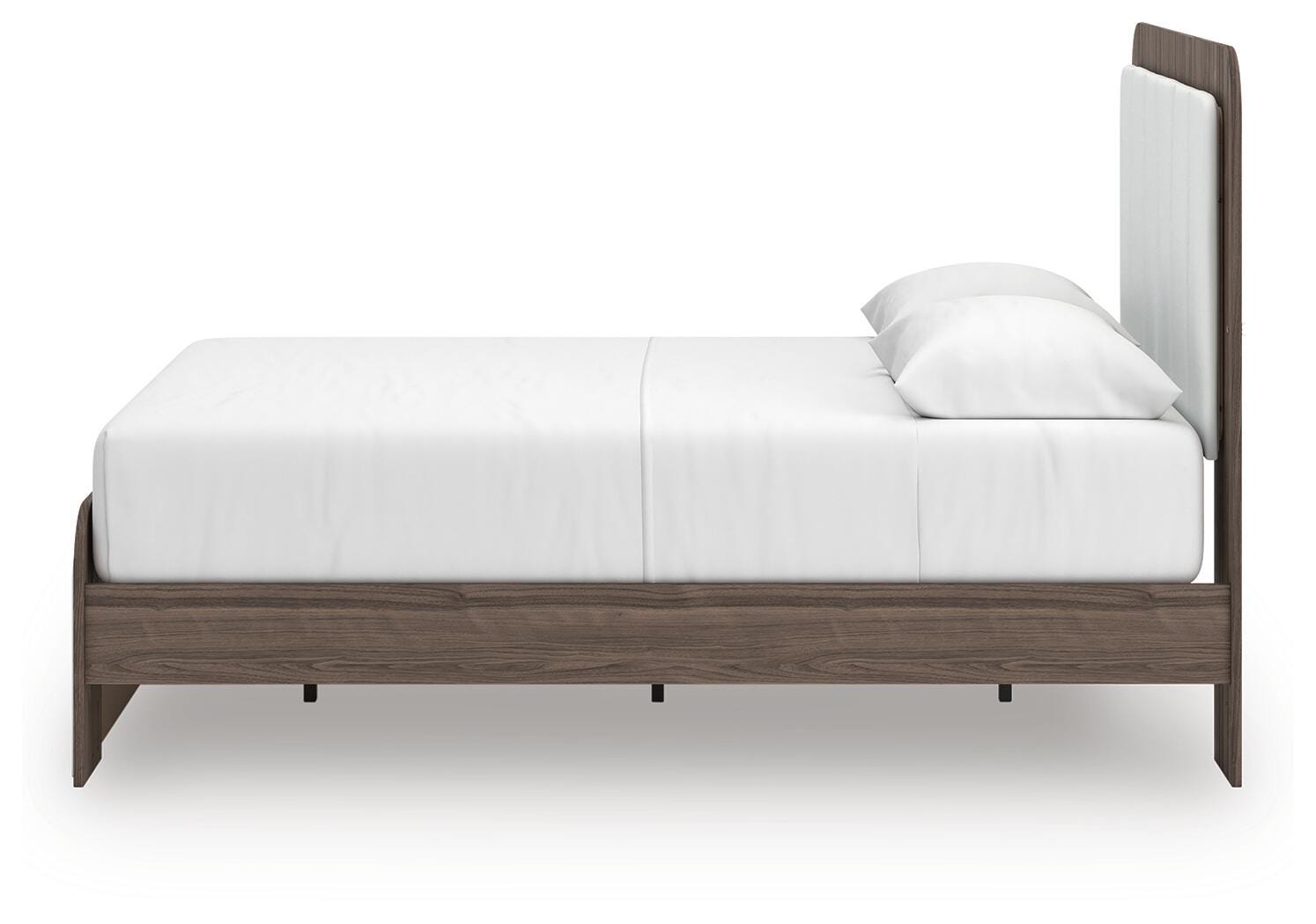 Mazilar White/Brown Queen Upholstered Bed