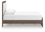 Mazilar White/Brown Queen Upholstered Bed