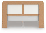 Mazilar White/Brown King Upholstered Bed