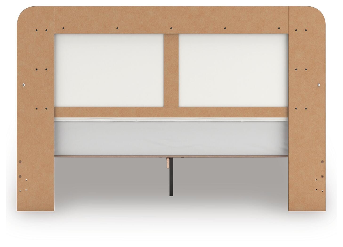 Mazilar White/Brown King Upholstered Bed