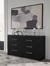 Maeling Black Six Drawer Dresser (Online Special Price)