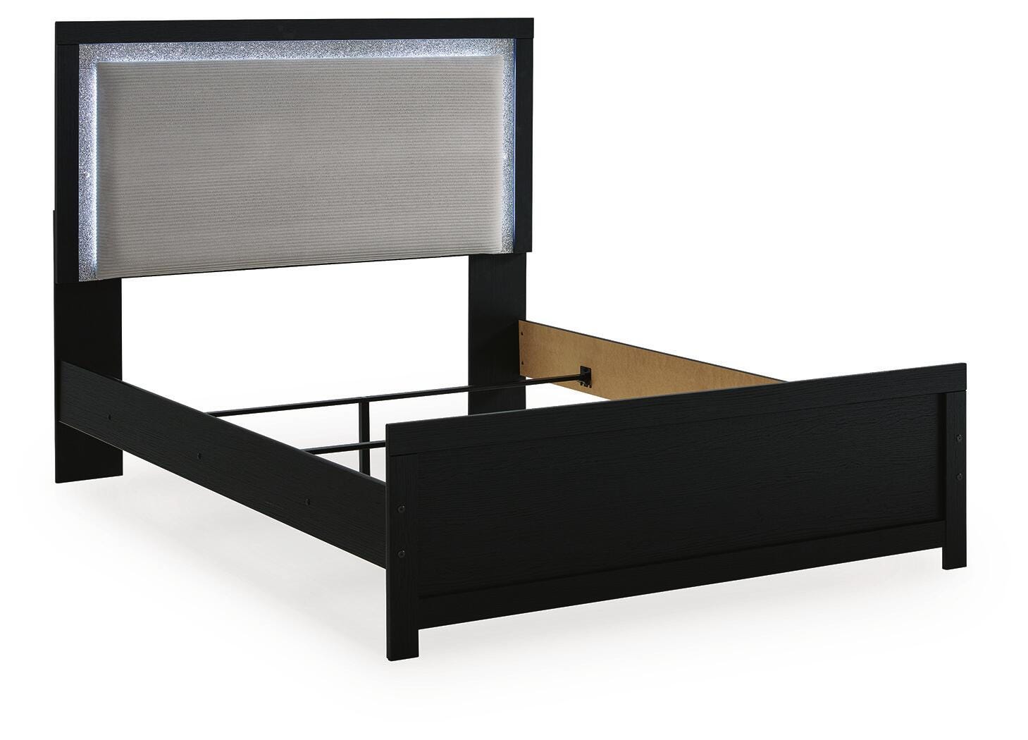 Maeling Black Queen Upholstered Panel Bed (Online Special Price)