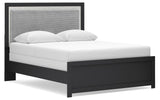 Maeling Black Queen Panel Bed, Dresser, Mirror and Nightstand (Online Special Price)