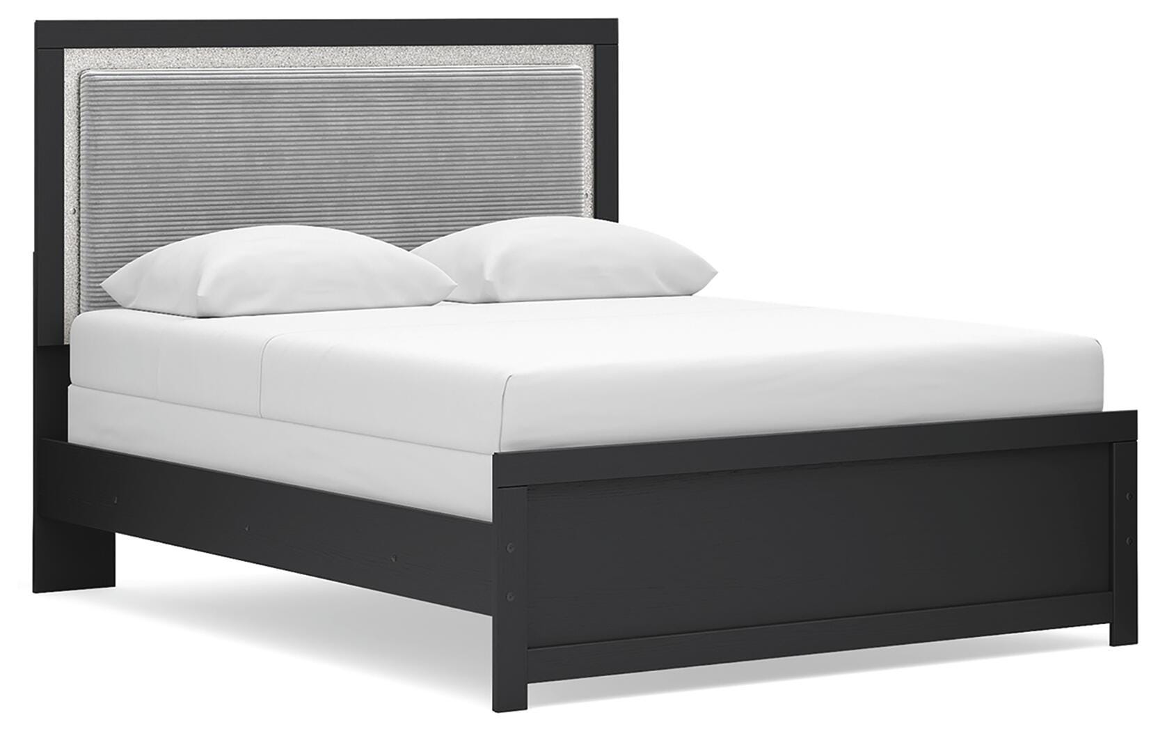 Maeling Black Queen Panel Bed, Dresser, Mirror and Nightstand (Online Special Price)