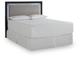 Maeling Black/Gray Queen UPH Panel Headboard (Online Special Price)