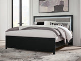 Maeling Black King Upholstered Panel Bed (Online Special Price)