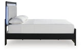 Maeling Black King Upholstered Panel Bed (Online Special Price)