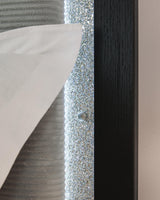 Maeling Black/Gray King UPH Panel Headboard (Online Special Price)