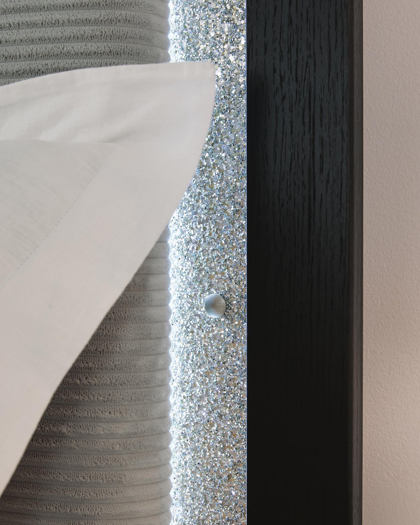 Maeling Black/Gray King UPH Panel Headboard (Online Special Price)