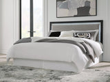 Maeling Black/Gray King UPH Panel Headboard (Online Special Price)
