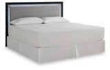 Maeling Black/Gray King UPH Panel Headboard (Online Special Price)