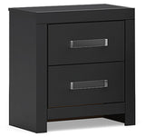 Maeling Black Queen Panel Bed, Dresser, Mirror and Nightstand (Online Special Price)