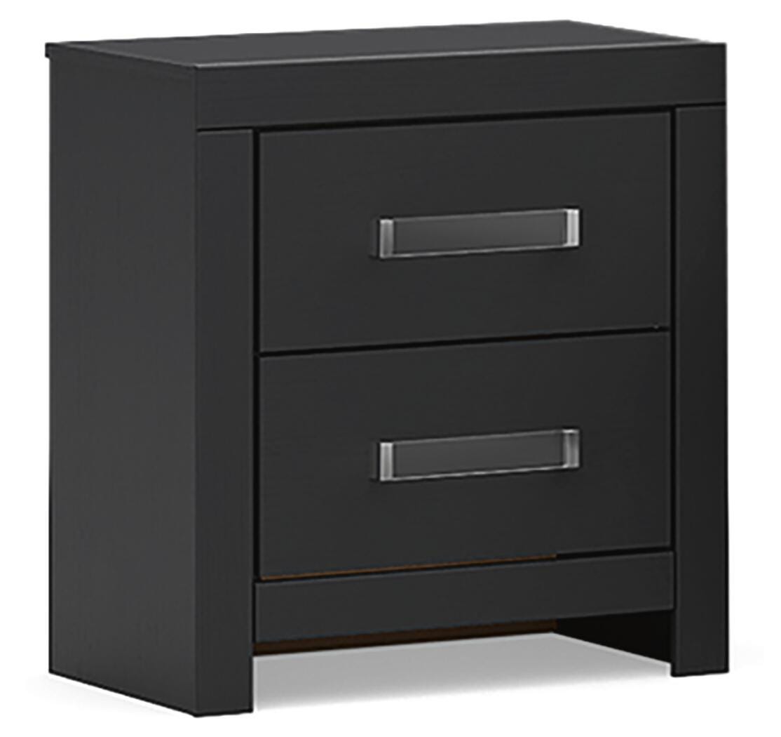 Maeling Black Queen Panel Bed, Dresser, Mirror and Nightstand (Online Special Price)