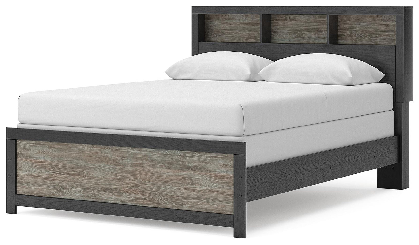 Jonnifer Black/Gray Queen Bookcase Panel Bed (Online Special Price)