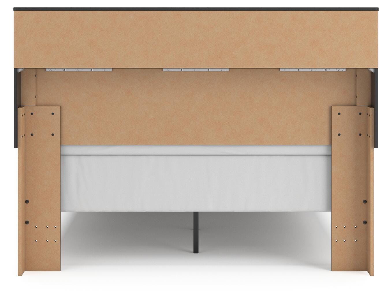 Jonnifer Black/Gray Queen Bookcase Panel Bed