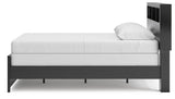 Jonnifer Black/Gray Queen Bookcase Panel Bed
