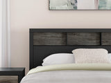 Jonnifer Black/Gray King Bookcase Panel Bed