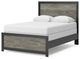 Jonnifer Black/Gray Full Panel Bed