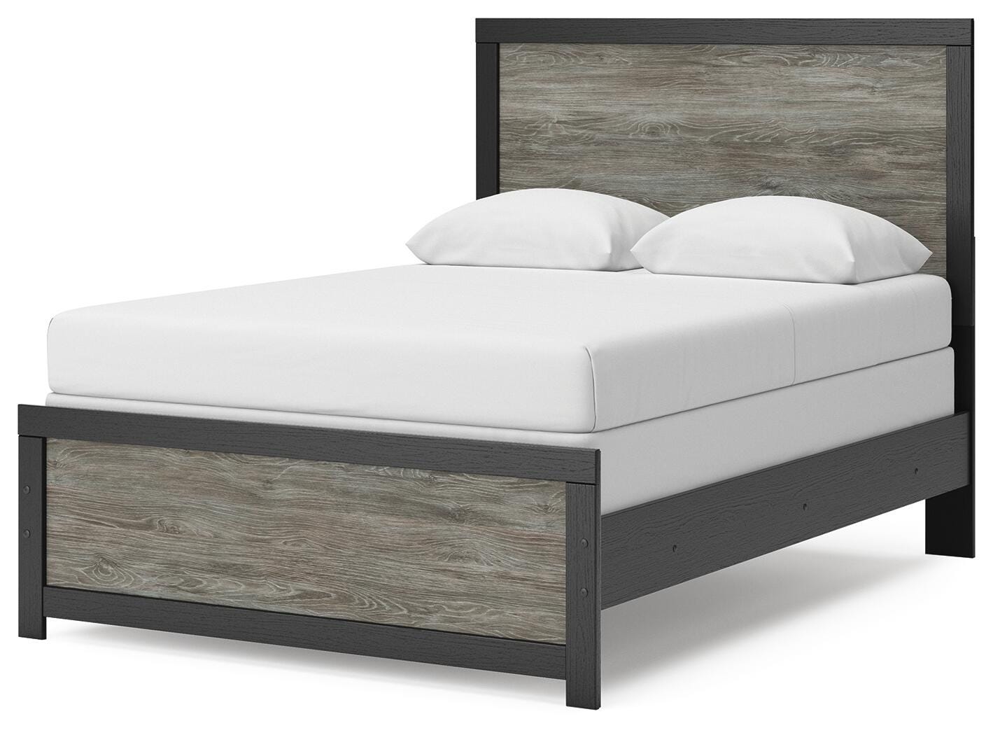 Jonnifer Black/Gray Full Panel Bed