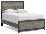 Jonnifer Black/Gray Full Panel Bed