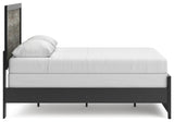 Jonnifer Black/Gray Full Panel Bed