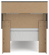 Jonnifer Black/Gray Twin Bookcase Bed (Online Special Price)