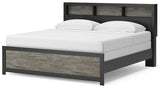 Jonnifer Black/Gray King Bookcase Bed