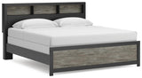 Jonnifer Black/Gray King Bookcase Bed