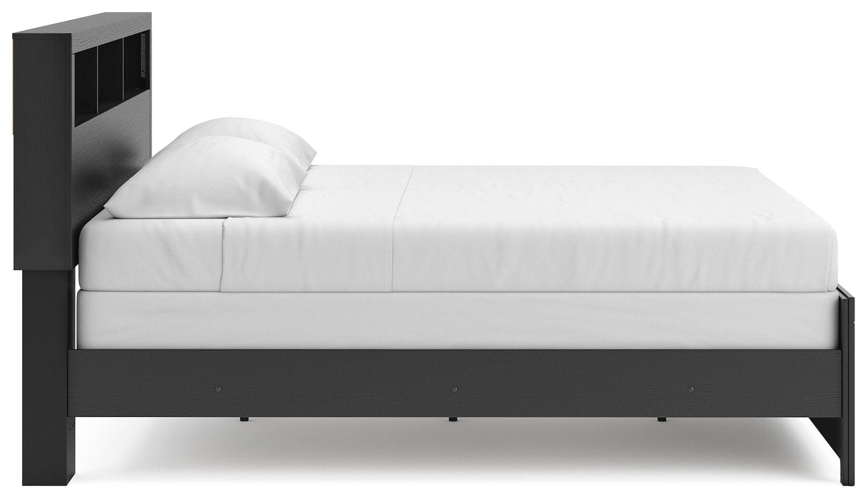 Jonnifer Black/Gray King Bookcase Bed