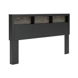 Jonnifer Black/Gray King Bookcase Headboard