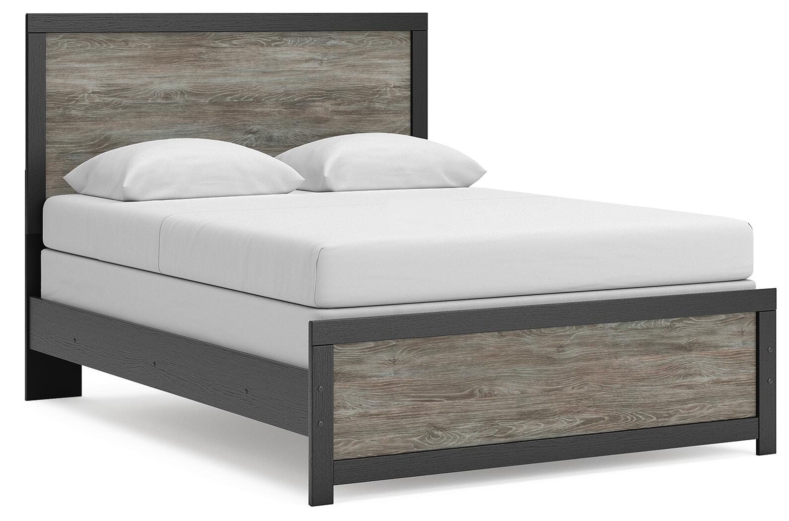 Jonnifer Black/Gray Queen Panel Bed