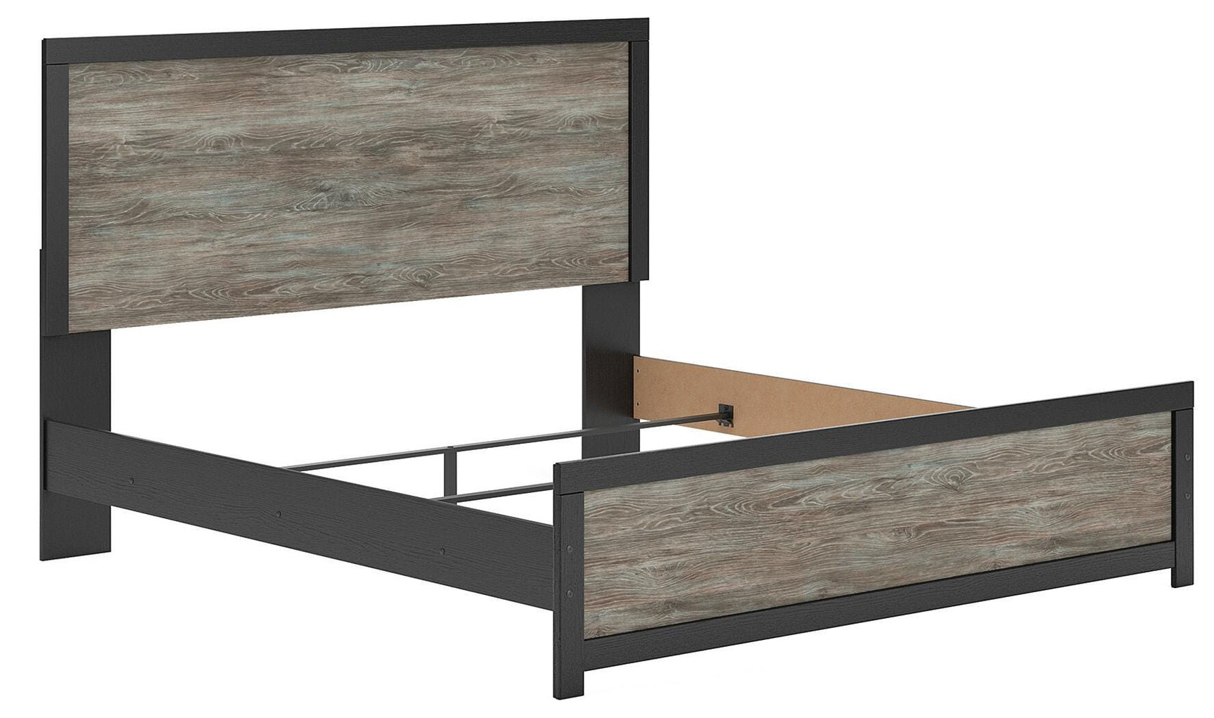 Jonnifer Black/Gray King Panel Bed