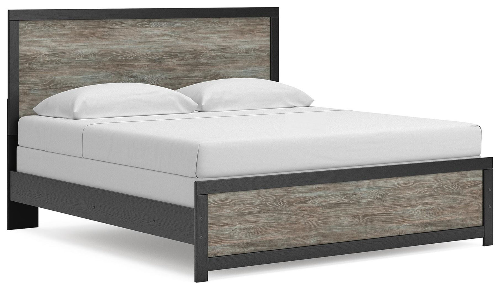 Jonnifer Black/Gray King Panel Bed