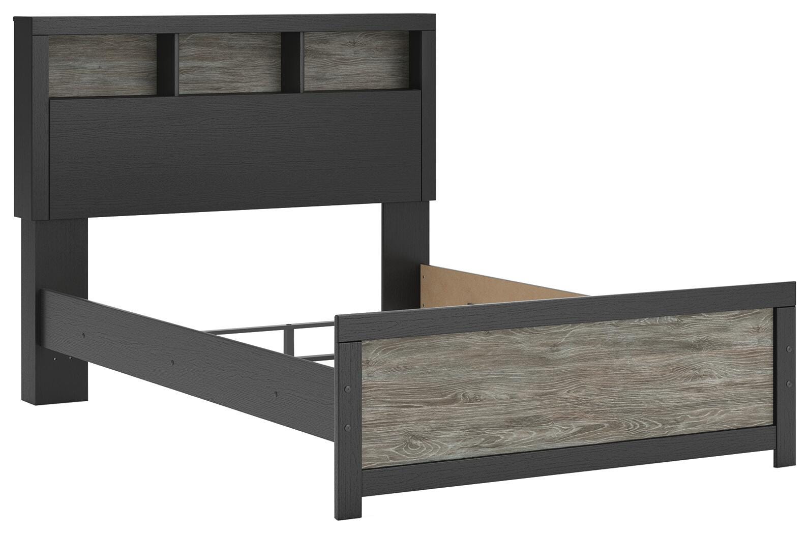 Jonnifer Black/Gray Full Bookcase Bed (Online Special Price)