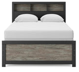 Jonnifer Black/Gray Full Bookcase Bed