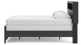 Jonnifer Black/Gray Full Bookcase Bed