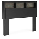 Jonnifer Black/Gray Full Bookcase Headboard (Online Special Price)