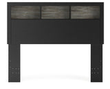 Jonnifer Black/Gray Full Bookcase Headboard (Online Special Price)