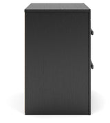 Broachmyn Black Dresser and 2 Nightstands