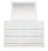 Raechalla White Dresser and Mirror