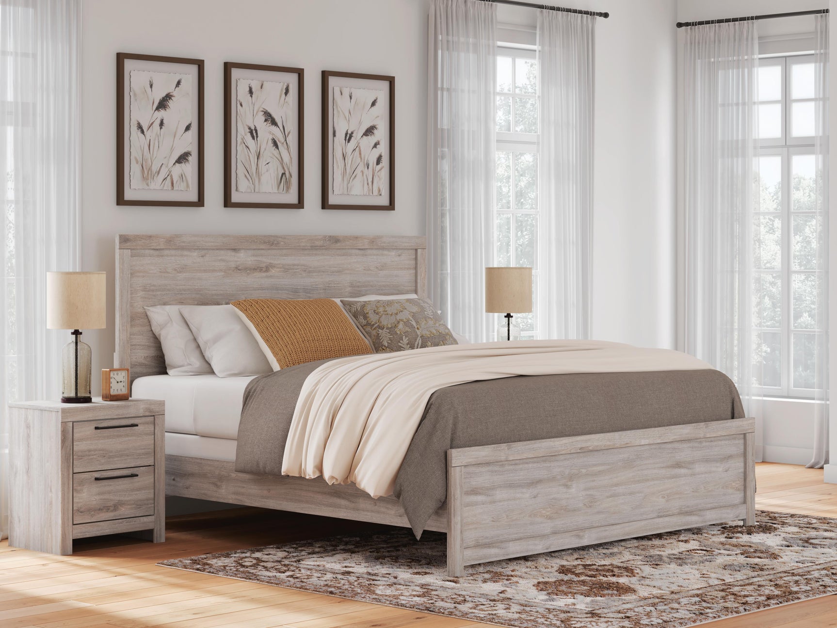 Jonnifer Gray King Panel Bed