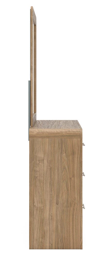 Gramburg Warm Natural Brown Queen Panel Bed, Dresser and Mirror (Online Special Price)