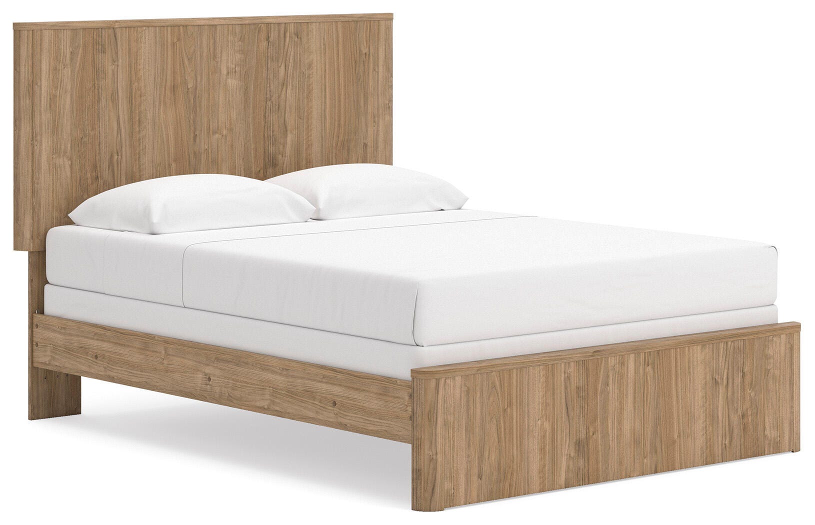 Gramburg Warm Natural Brown Queen Panel Bed, Dresser and Mirror (Online Special Price)