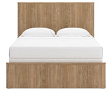 Gramburg Warm Natural Brown Queen Panel Bed, Dresser and Mirror (Online Special Price)