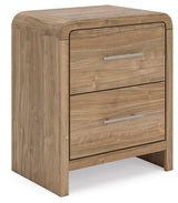 Gramburg Warm Natural Brown Two Drawer Nightstand (Online Special Price)