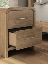 Gramburg Warm Natural Brown Two Drawer Nightstand (Online Special Price)