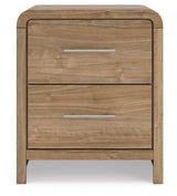 Gramburg Warm Natural Brown Two Drawer Nightstand (Online Special Price)