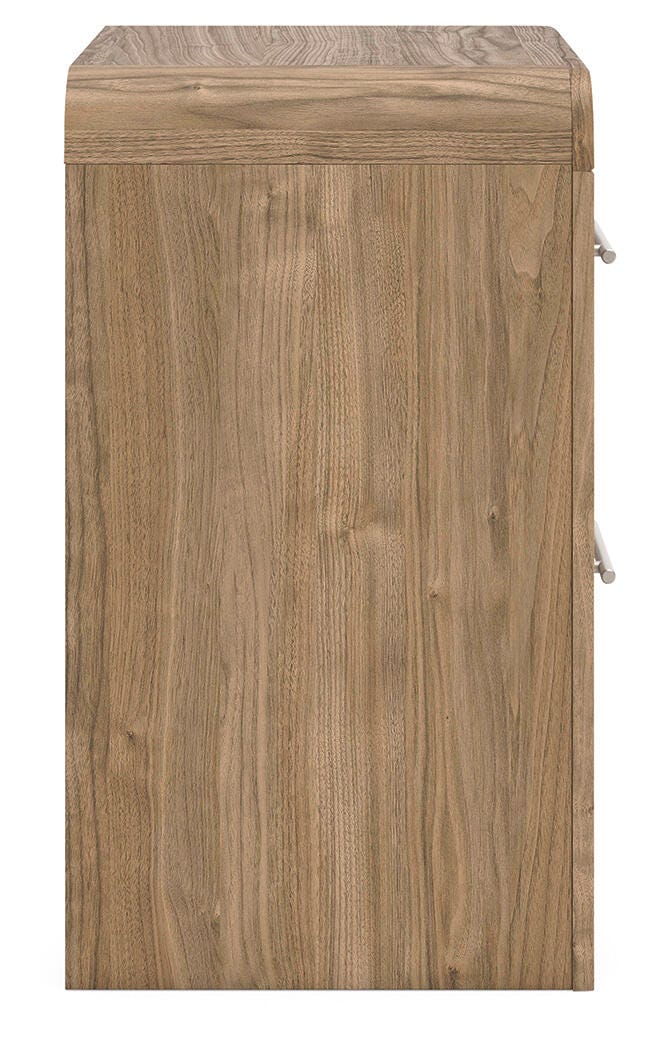 Gramburg Warm Natural Brown Two Drawer Nightstand (Online Special Price)