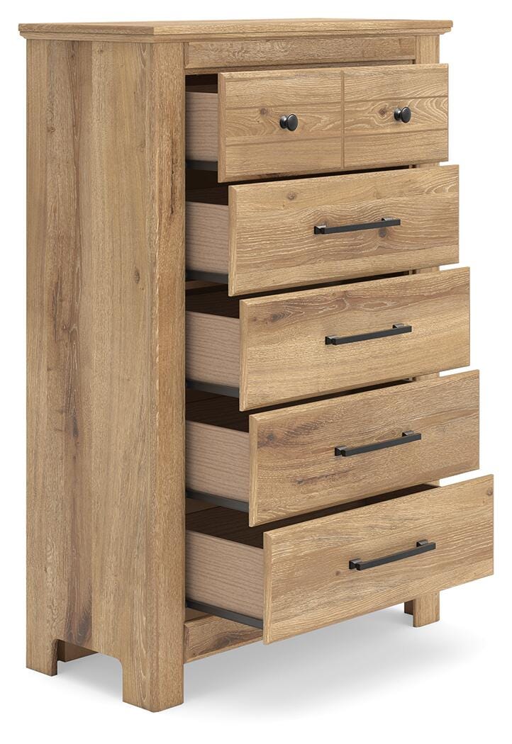 Fenderport Tan Chest of Drawers