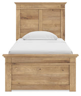 Fenderport Tan Twin Panel Storage Bed with Panel Footboard and 2 Under Bed Storage Units (Online Special Price)